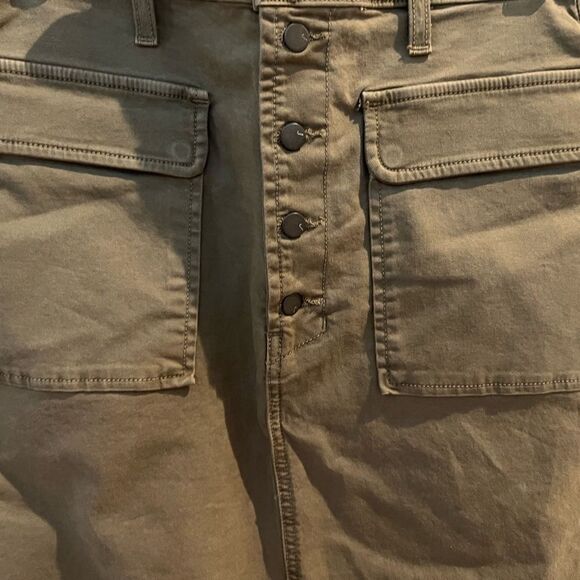 J Brand Womens Ani 7035B114 Midi Skirt Olive Drab Khaki 27 - Picture 7 of 16